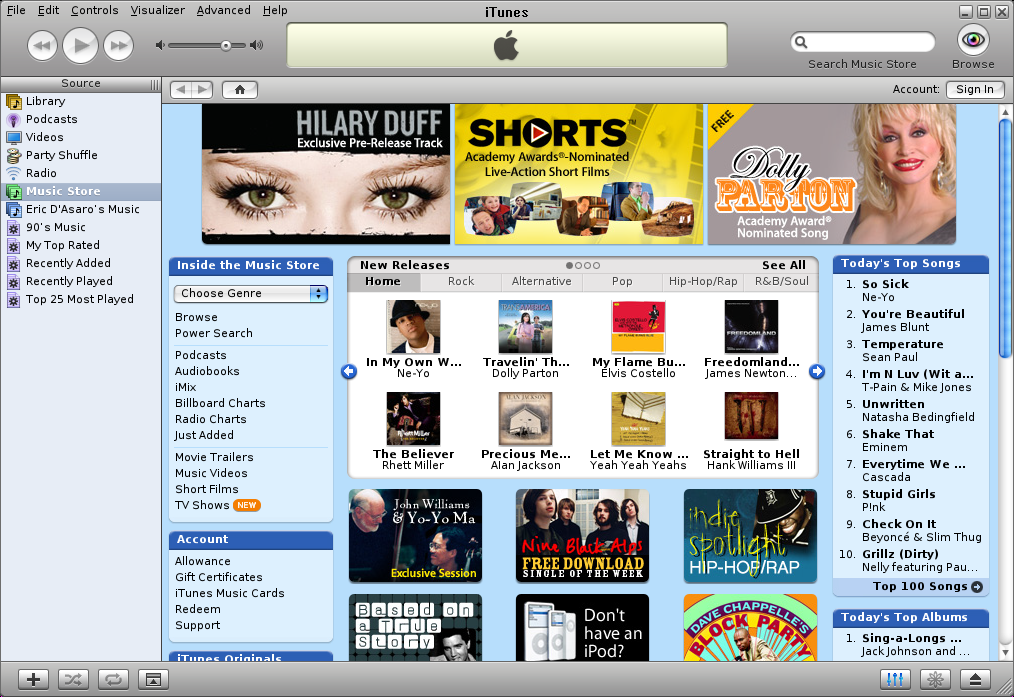 iTunes 6 for Windows Store (2005)